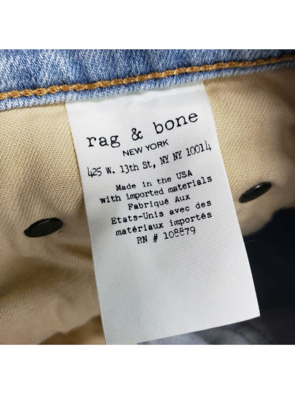 Rag & Bone Dre Capri Jeans 26 Norton Light Wash Blue Raw Cut Step Hem - Picture 12 of 14